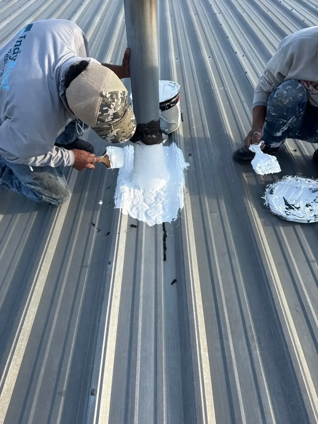 Flashing and seam work in Olive Branch Manor